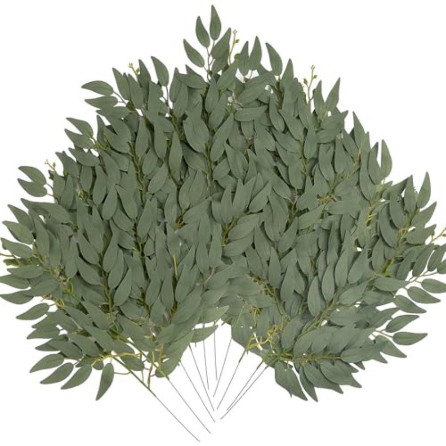 Ruscus Stem Faux - 36pcs Artificial Italian Ruscus Greenery Stems
