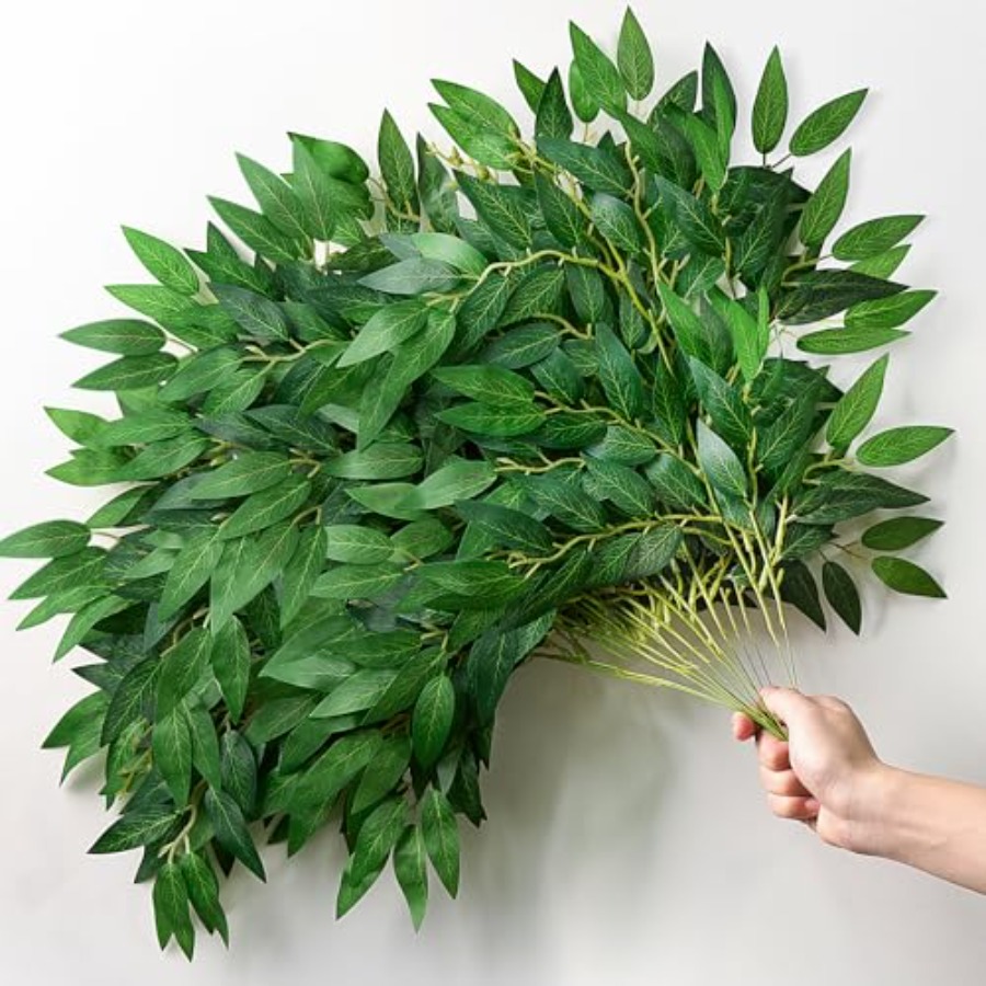 Ruscus Stem Faux - 32Pcs Italian Ruscus Greenery Stems 23''