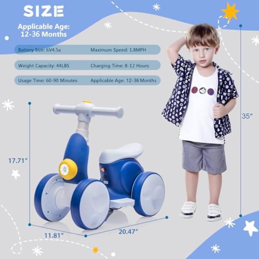4-in-1 electric toddler balanc - B & J Florist Supply Linwood reseña y precio