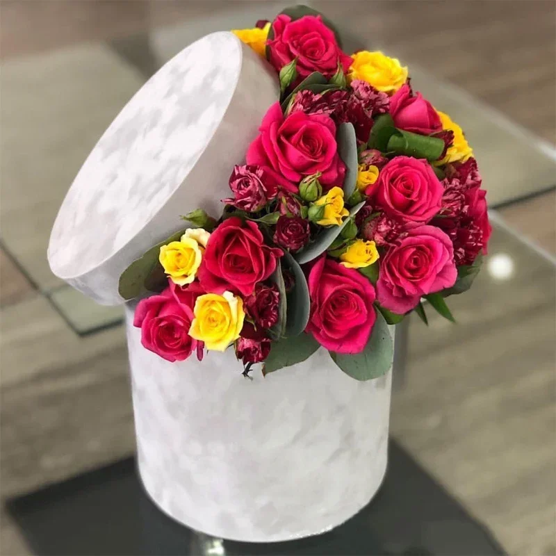 3Pcs/Set Velvet Gift Box Round - Florist Supply Buckets reseña y precio