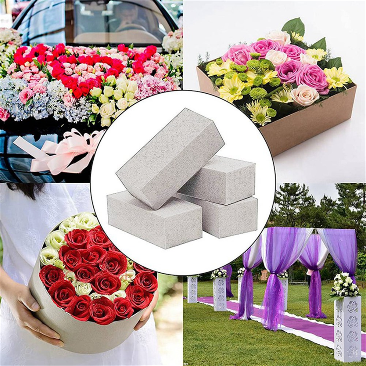 4Pcs Dry Floral Foam for Wet F - Floral Foam Oasis reseña y precio