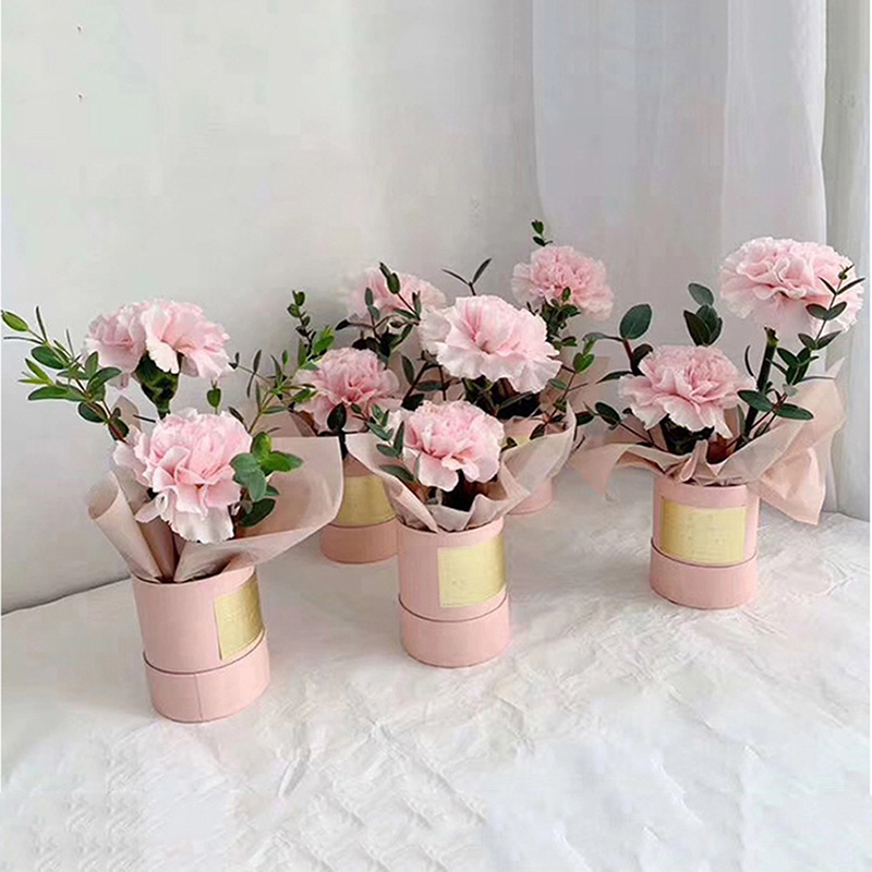 Round Flower Paper Box With Li - Florist Supply Buckets reseña y precio