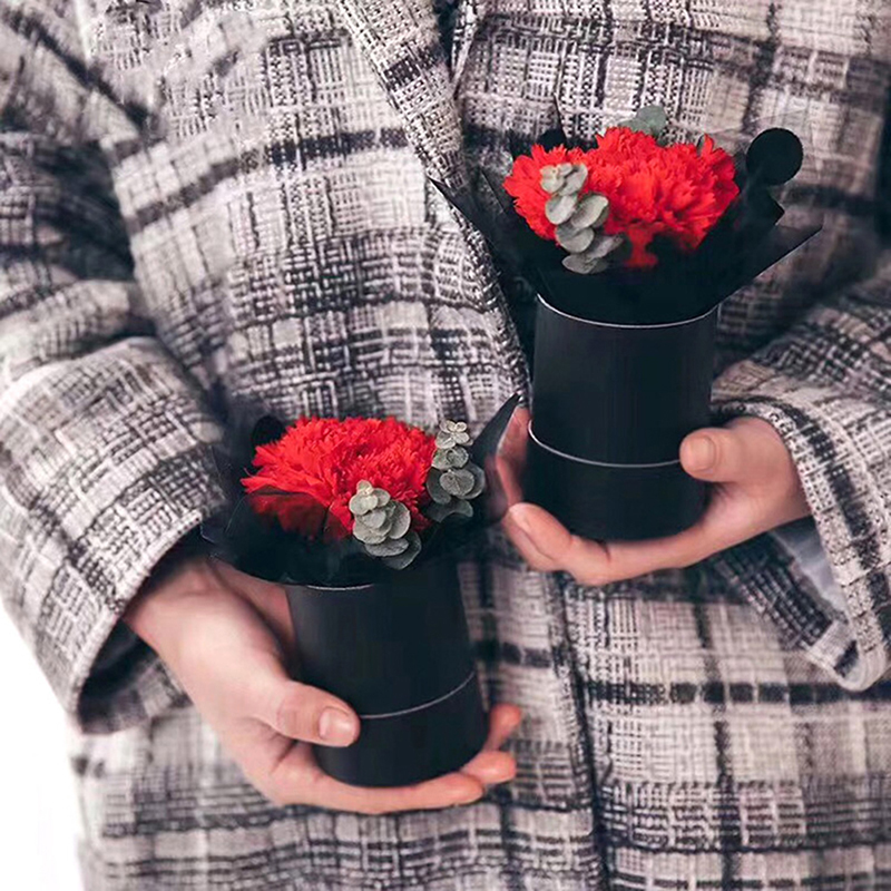 Round Flower Paper Box With Li - Florist Supply Buckets reseña y precio